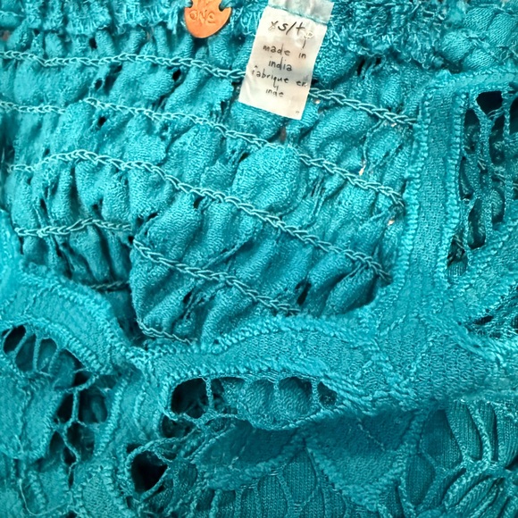 Free People - Adella Cami in Teal - Size X-Small - Picture 4 of 5